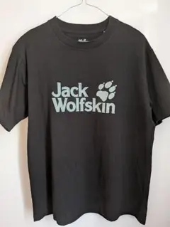 【美品】ジャックウルフスキン ロゴTシャツ 黒 XLのサムネイル
