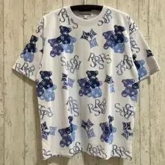 RUMSODA 天竺パネルベアプリント 半Tee