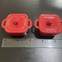 STAUB ストウブ セラミック スクエアココット 2個セット　ミニココットのサムネイル