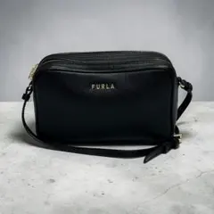 未使用品 FURLA ブロックミニクロスボディ ショルダーバッグ ネイビー 