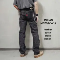 東洋エンタープライズ インディアンモーターサイクル ブラックデニム 馬革付属のサムネイル