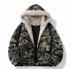 迷彩 フード ファージャケット