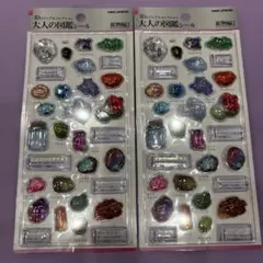 カミオジャパン 大人の図鑑シール 3D 鉱物 2枚セット