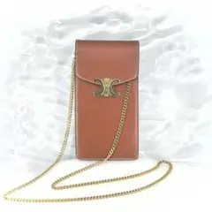 CELINE セリーヌ チェーンショルダ トリオンフ スマホポーチ iPhone