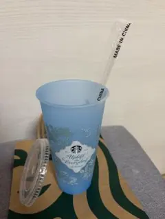 ミステリーカラーチェンジングリユーザブルコールドカップ　青　ベアリスタなし！