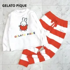 ジェラートピケ ベビモコジャガードプルオーバー&ロングパンツセット ミッフィー
