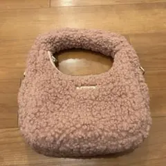 サマンサタバサ　カールファー　ハーフムーンバッグ