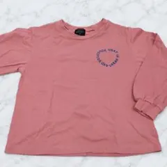キッズ 120 ロンT 長袖 プティマイン 綿100% ピンク さくらんぼ 秋冬