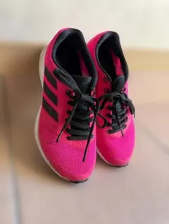 愛迪達 粉色 跑步鞋 23公分