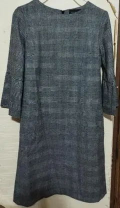 TALBOTS チェック柄 七分袖ワンピース Sサイズ