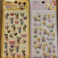 ミッキーマウス＆ディズニープリンセス　ラプンツェル　プクプクシールセット