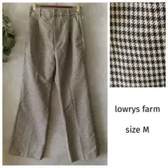 美品☆lowrys farm 千鳥チェックパンツ 秋冬