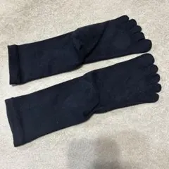 無印　5本指ソックス ブラック
