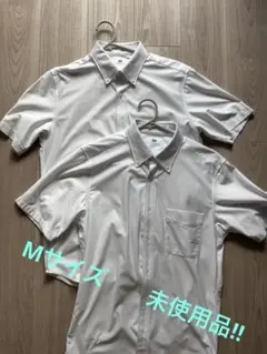【未使用】ユニクロ ノンアイロンジャージーシャツ 白　Mサイズ　2枚‼︎