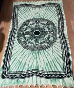 エスニック　ブランケット　カバー　ラグ　オルテガ柄　インド綿　車中泊　DIY