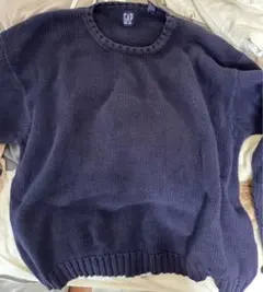 レア　90s old gap 茄子紺　ニット