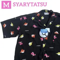 希少 ポケットモンスター 前開き 半袖シャツ シャリタツ 総柄 M