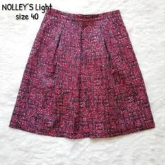 NOLLEY'S Light/フレアスカート ひざ丈スカート 総柄 ゆったり Lのサムネイル