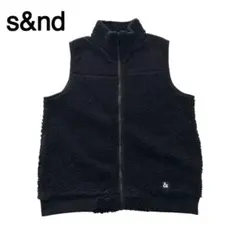 s&nd セカンド　ボアベスト　ハイネック　ブラック　F