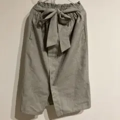 ROPE PICNIC タイトスカート　リボン　膝下　グレー　size38