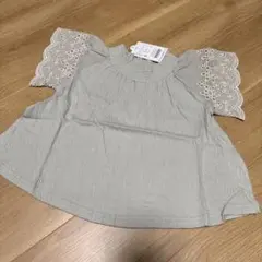 新品　アプレレクール　半袖　tシャツ チュニック　花レース　100