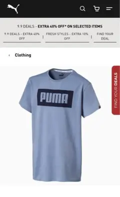 PUMA新品キッズTシャツサイズ116ブルーグレー