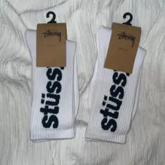 【新品】Stüssy ロゴ入りソックス 2足セット fgky