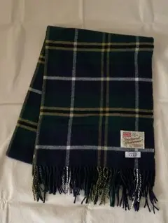 【美品】Traditional Weatherwear ブルーチェックマフラー SHIPS Colors:〈手洗い可能〉 ウール チェック ストール