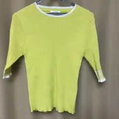 未使用Lutique rumiさんコラボリブニット 半袖 イエロー LLサイズ