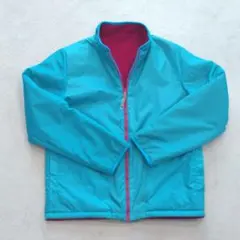 インエ フリース ナイロン リバーシブル ジャケット ボア 赤紫 青 M