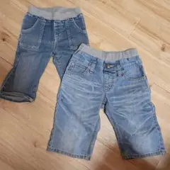 EDWIN デニム ブルー ハーフパンツ ジーパン 120cm 130cm