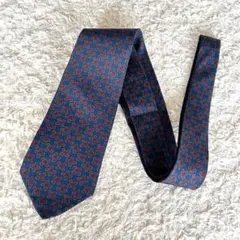 GIVENCHY ジバンシー ネクタイ シルク 100% 総柄 ネイビー 美品