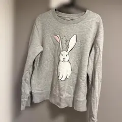 kate spade ウサギイラスト トレーナー グレー