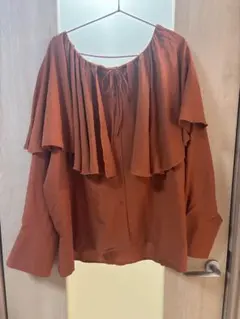 【大きいサイズ】フリルカラーブラウス 4L cletteのサムネイル