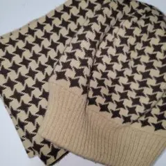 【COMME CA ISM】コムサイズム マフラー 千鳥格子柄　ニット帽子