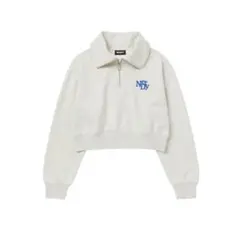 NERDY クロップドハーフジップアップスウェット