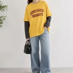 Tシャツ 半袖オーバーサイズ ロゴプリント 韓国風 カジュアル ゆったり