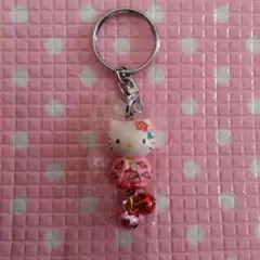 平成レトロ　京都キティ　キーホルダー