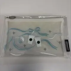 【非売品】スタバ ホリデー オリジナルメッシュ刺繍ポーチ ホワイト クリスマス