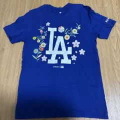 Nike ドジャース MLB コラボ 村上隆 Tシャツ ブルー Lサイズ NIKE（ナイキ） NIKE×村上隆 Takashi Murakami ナイキ×ムラカミタカシ