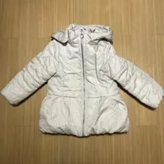 Carter’s 中綿ダウンコート　裏ボア　ベージュ　キラキラ　100cm