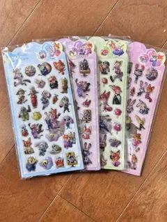 【4枚セット】超お得❗️ズートピアぷくぷくシール