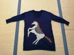 ニットチュニック　紫色　パープルのサムネイル