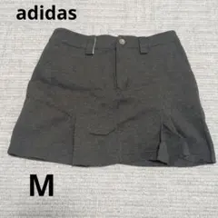 adidas アディダス　スカート コットン　M グレー　秋　春　ゴルフ ミニ丈