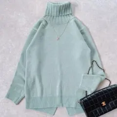 【美品✨】ドゥーズィエムクラス　JADEタートルネックニット　カシミヤ混　ピンク ⑦【新品、タグ付き】ドゥーズィエムクラス JADE タートルネック