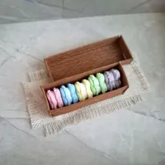 フェイクスイーツ　カラフル　ハートマカロン　ミニチュア　ハンドメイド