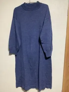ニットワンピース　Lサイズ　ネイビー