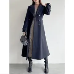 ビッグカラーロングコート