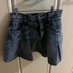 WEGO デニムプリーツミニスカート デニムスカート