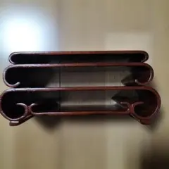 木製花台　巻足　３段